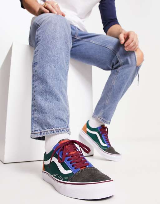 Multi coloured vans clearance shoes