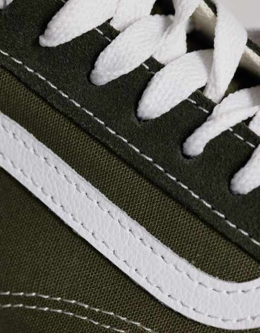 Vans Old Skool trainers in dark green, 4 of 5