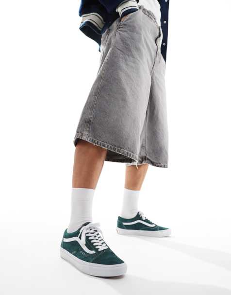 Vans Old Skool trainers in deep blue and white - view 1