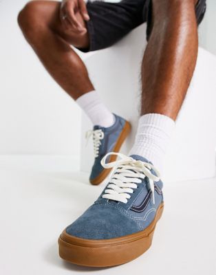 Vans Old Skool trainers in grey with gum sole  - ASOS Price Checker