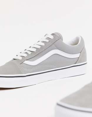 vans old skool trainers in white
