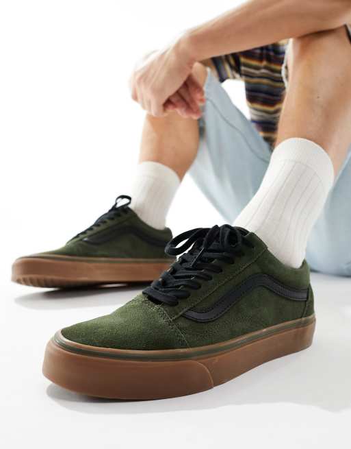 Olive green gum sole on sale vans