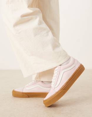 Vans Old Skool trainers in light pink with gum sole ASOS