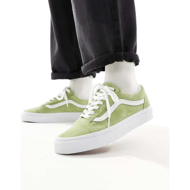 Vans old skool on sale white and green