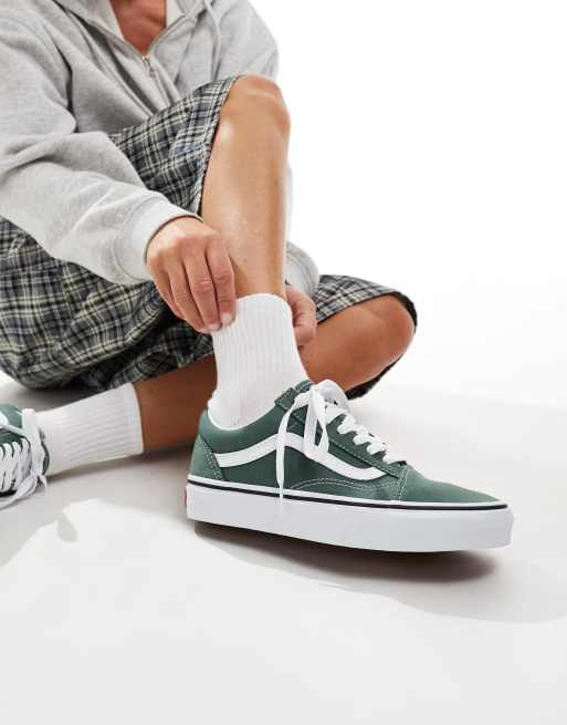Vans old skool trainers in mid green ASOS