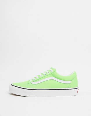 neon green vans old skool