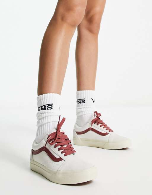 Red vans old discount skool high top