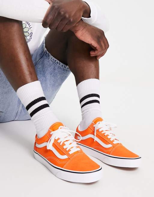 Vans citrus orange old sale skool trainers