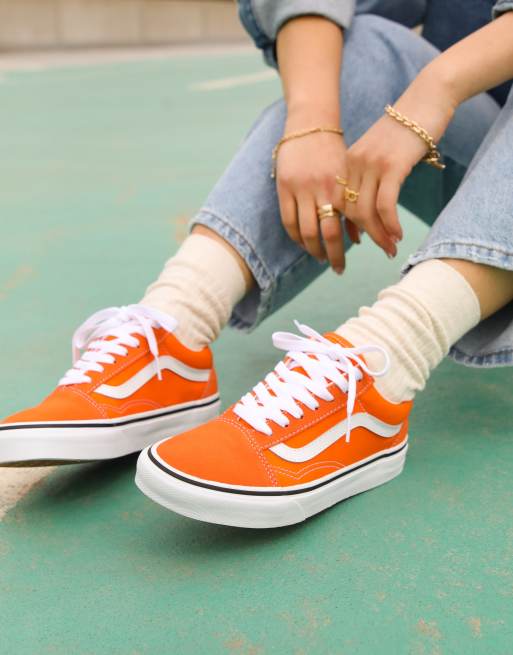 Vans citrus orange store old skool trainers