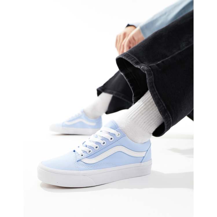 Pastel blue vans store old skool