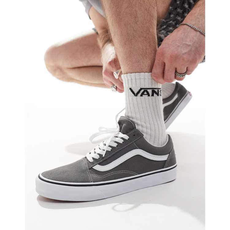 Grey vans on on sale feet