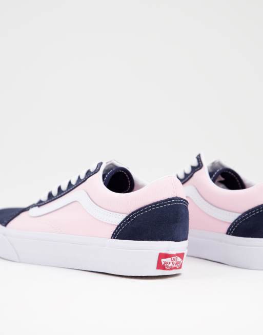 Pink black store and white vans