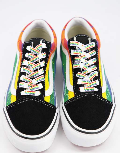 Vans old best sale school rainbow