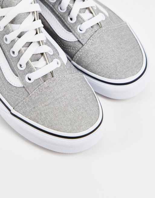 Silver vans sale old skool