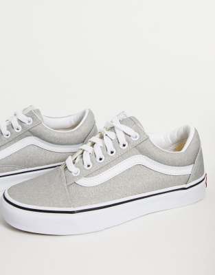 vans silver trainers