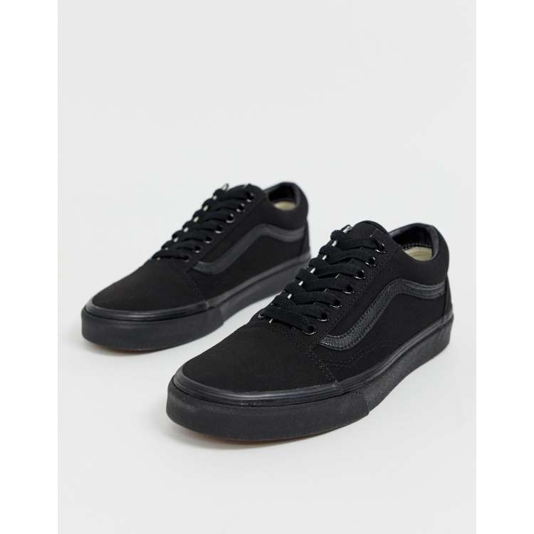 Vans old skool trainers in triple black sales