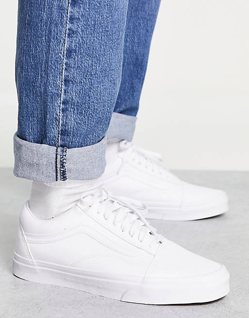 core Civilize comedy Vans old skool trainers in triple white | ASOS