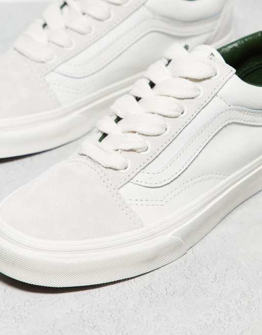 All white hot sale lace vans