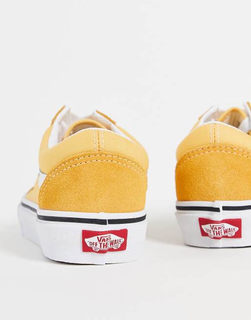 Vans old skool white yellow sales