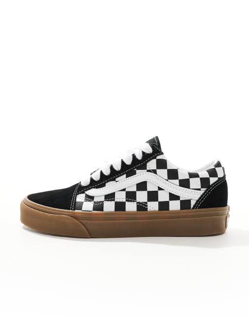 Black and white checkered vans laced hotsell