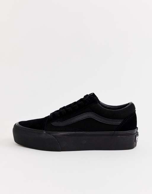 Vans best sale plateforme noire