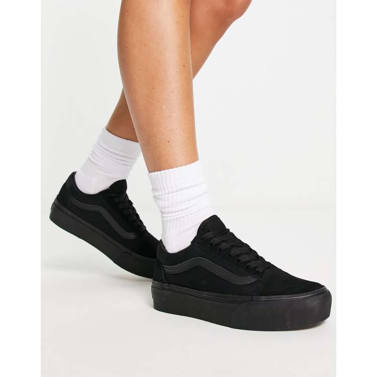 Vans triple black hot sale platform