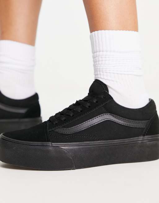 Triple black best sale vans platform