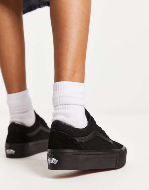 Vans old skool outlet triple black platform sneakers