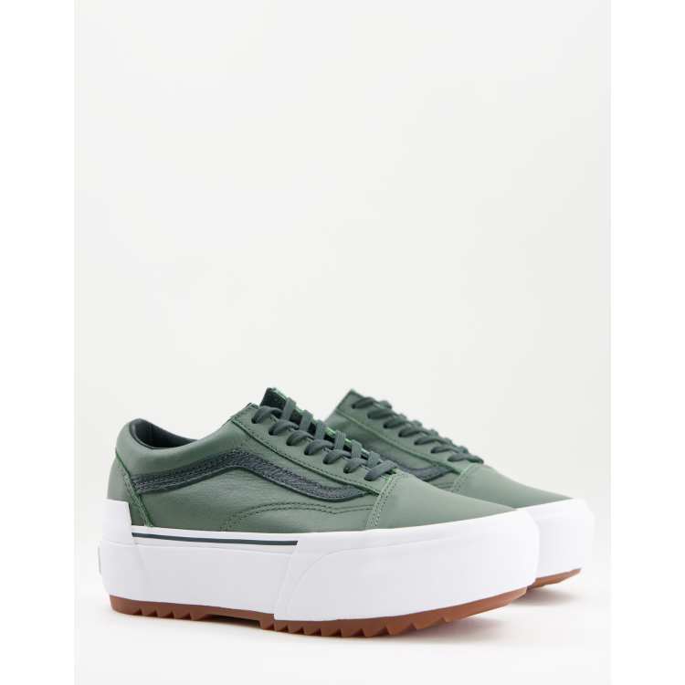 Vans plateforme verte new arrivals