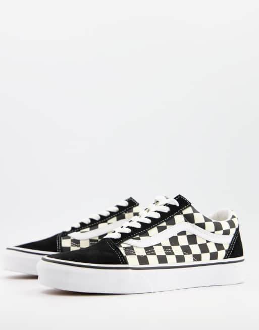 Black and white outlet checkered sneakers