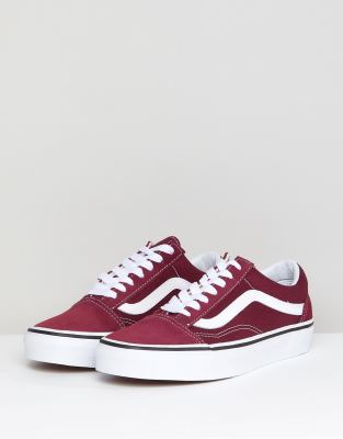 vans old skool burgundy