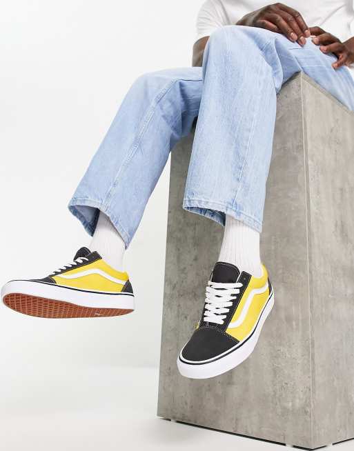 Vans jaune sales noir