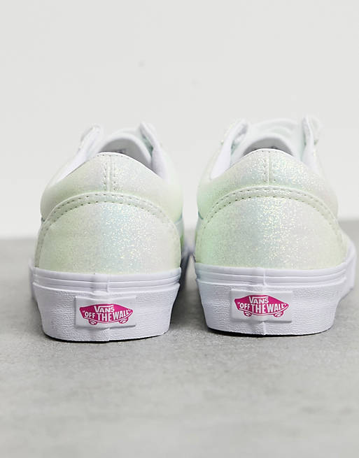 escort landlady Key Vans Old Skool UV Glitter sneakers in white | ASOS