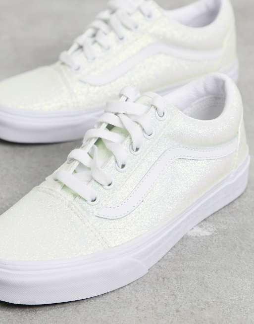 Glitter white outlet vans