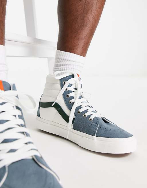 stromen kiem biologisch Vans Old Skool Varsity Canvas sneakers in blue and green | ASOS