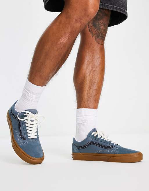 Vans vintage old skool blue clearance