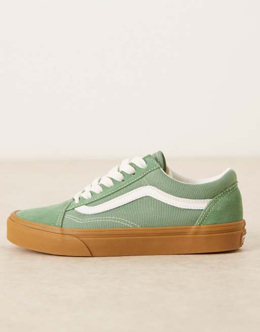 Vans – Old Skool – Zielone buty sportowe z gumowa podeszwą, 2 z 5