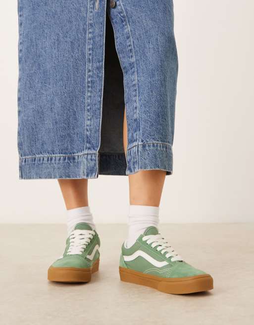Vans – Old Skool – Zielone buty sportowe z gumowa podeszwą, 5 z 5