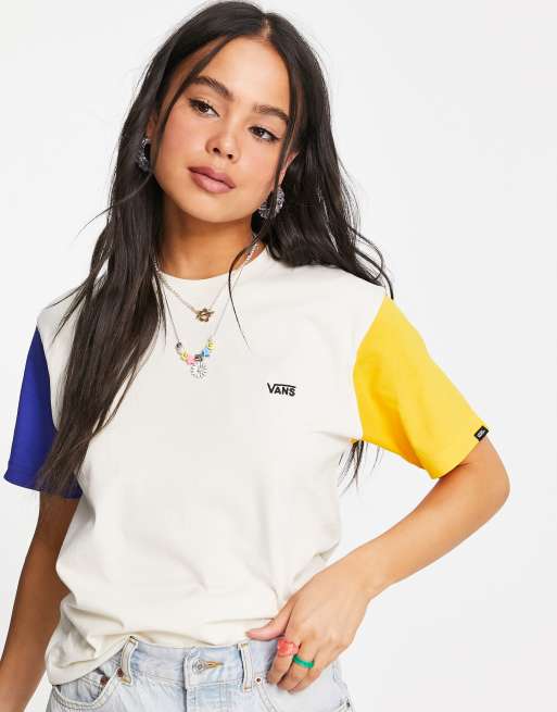 Vans Opposite short sleeve t-shirt in beige/navy | ASOS