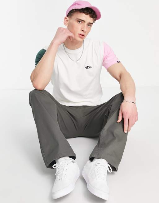 Vans opposite short sleeve t-shirt in white and pink , 4 of 4