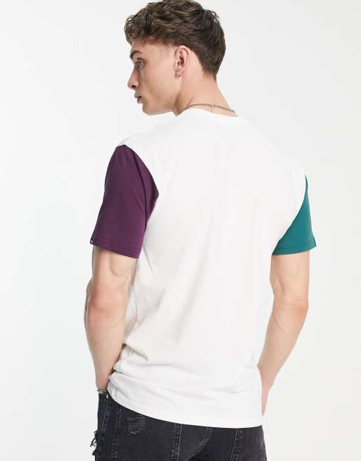 Vans opposite short sleeve t-shirt in white and purple ASOS