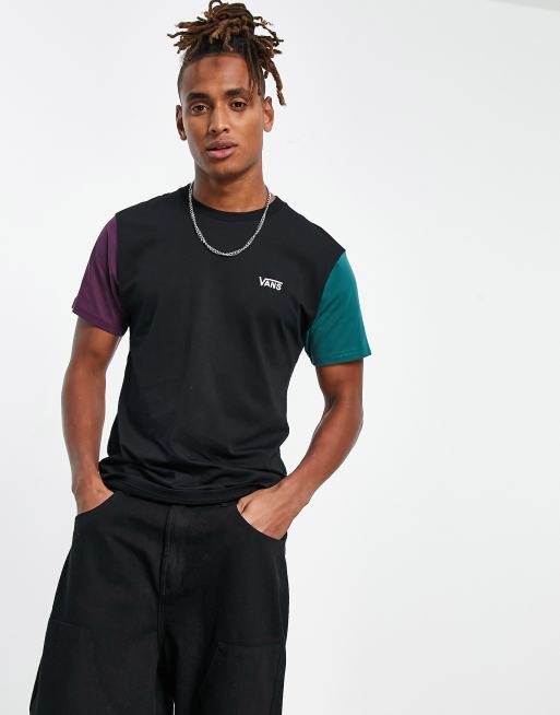 Vans – Opposite – T-Shirt in Schwarz, Grün und Lila, exklusiv bei ASOS 