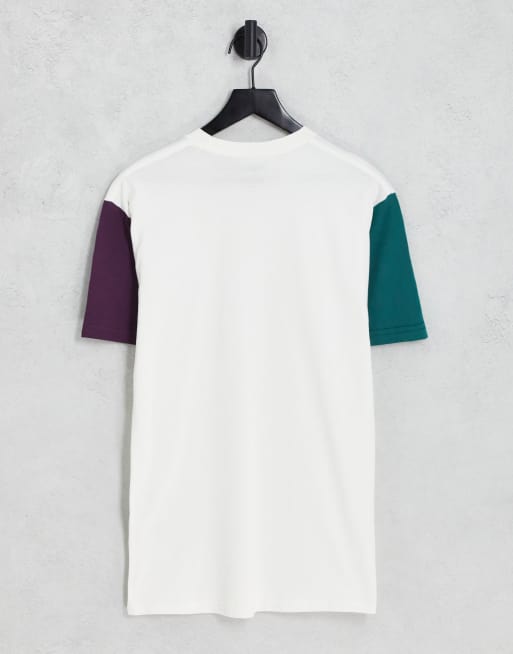 Vans opposite t-shirt in white and burgundy Exclusive at ASOS ASOS