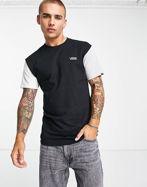 Vans - Opposite - T-shirt nera e grigia - In esclusiva per ASOS 