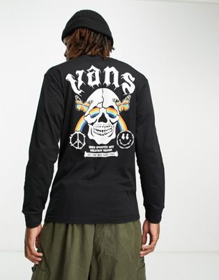 Vans opposites unite back print long sleeve t-shirt in black - ASOS Price Checker