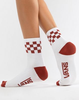 Vans Orange Checkerboard Crew Socks | ASOS