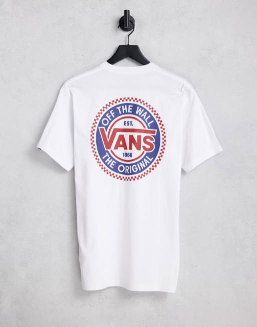 T shirt on sale vans blanche