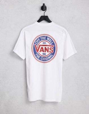 Vans Original Checkerboard back print t-shirt in white