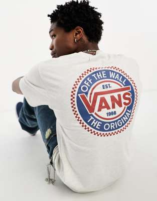 Vans Original Checkerboard t-shirt in Oatmeal