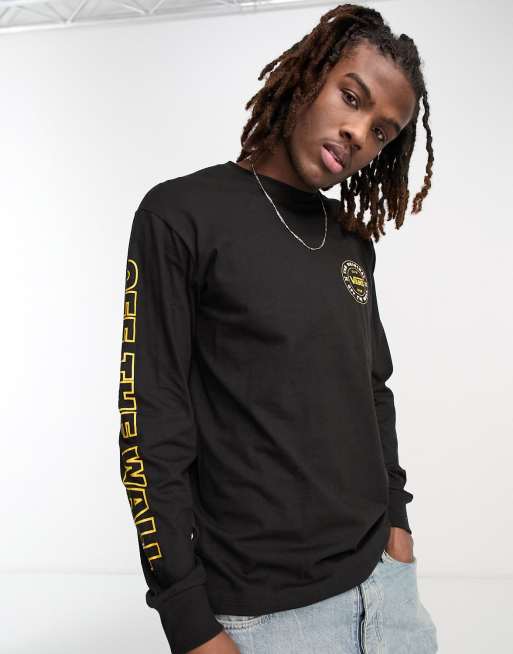 Vans long sleeve 2024 black t shirt